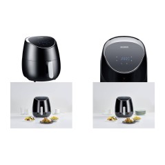 SEVERIN FR 2445 Airfryer 2kW - Sleek Silver Metal Design for Perfectly Crispy Meals!